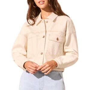 Tribal Jeans Off White Jean Jacket